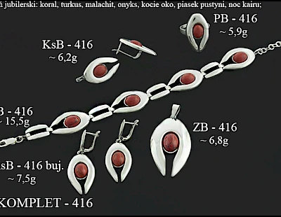 Numery komplet&oacute;w biżuterii 499-401 - producent biżuterii srebrnej Ab-AG
