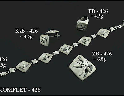 Numery komplet&oacute;w biżuterii 499-401 - producent biżuterii srebrnej Ab-AG