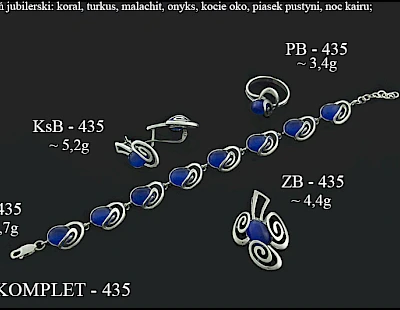 Numery komplet&oacute;w biżuterii 499-401 - producent biżuterii srebrnej Ab-AG