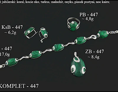 Numery komplet&oacute;w biżuterii 499-401 - producent biżuterii srebrnej Ab-AG