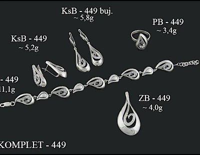 Numery komplet&oacute;w biżuterii 499-401 - producent biżuterii srebrnej Ab-AG