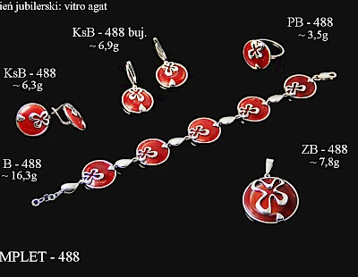Numery komplet&oacute;w biżuterii 499-401 - producent biżuterii srebrnej Ab-AG