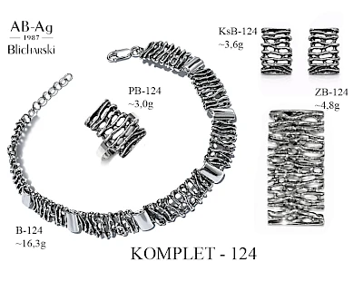 Numery komplet&oacute;w biżuterii 200-001 - producent biżuterii srebrnej Ab-AG