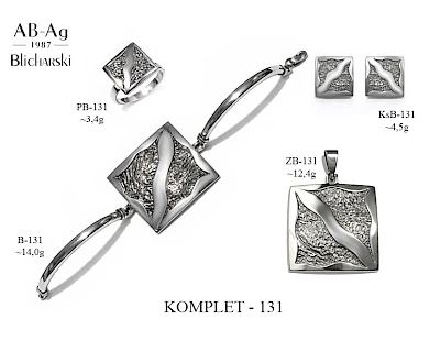 Numery komplet&oacute;w biżuterii 200-001 - producent biżuterii srebrnej Ab-AG