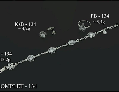 Numery komplet&oacute;w biżuterii 200-001 - producent biżuterii srebrnej Ab-AG
