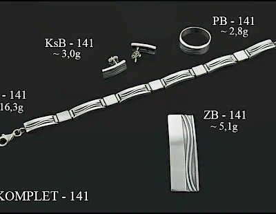 Numery komplet&oacute;w biżuterii 200-001 - producent biżuterii srebrnej Ab-AG