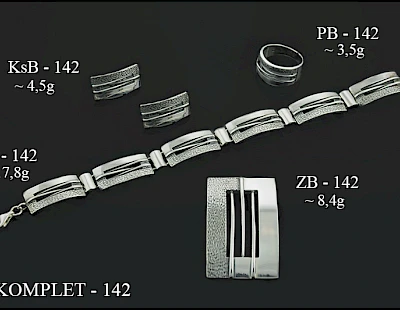 Numery komplet&oacute;w biżuterii 200-001 - producent biżuterii srebrnej Ab-AG