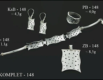 Numery komplet&oacute;w biżuterii 200-001 - producent biżuterii srebrnej Ab-AG