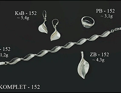 Numery komplet&oacute;w biżuterii 200-001 - producent biżuterii srebrnej Ab-AG