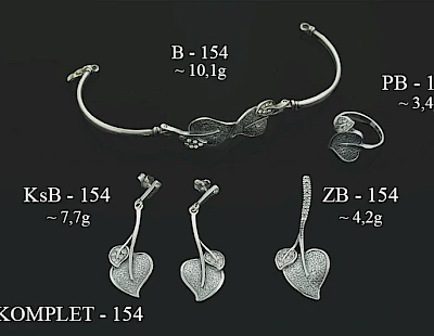 Numery komplet&oacute;w biżuterii 200-001 - producent biżuterii srebrnej Ab-AG