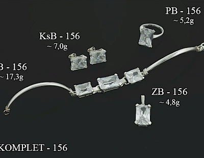 Numery komplet&oacute;w biżuterii 200-001 - producent biżuterii srebrnej Ab-AG