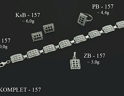 Numery komplet&oacute;w biżuterii 200-001 - producent biżuterii srebrnej Ab-AG