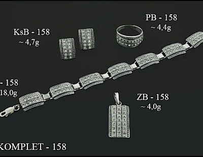 Numery komplet&oacute;w biżuterii 200-001 - producent biżuterii srebrnej Ab-AG