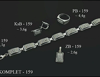 Numery komplet&oacute;w biżuterii 200-001 - producent biżuterii srebrnej Ab-AG
