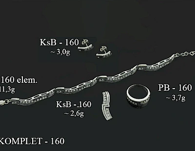 Numery komplet&oacute;w biżuterii 200-001 - producent biżuterii srebrnej Ab-AG