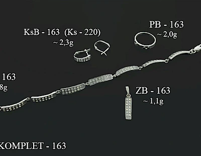 Numery komplet&oacute;w biżuterii 200-001 - producent biżuterii srebrnej Ab-AG