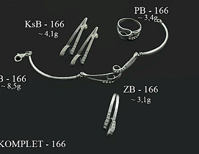 Numery komplet&oacute;w biżuterii 200-001 - producent biżuterii srebrnej Ab-AG