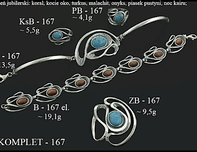 Numery komplet&oacute;w biżuterii 200-001 - producent biżuterii srebrnej Ab-AG