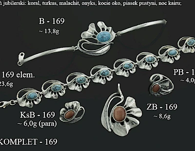 Numery komplet&oacute;w biżuterii 200-001 - producent biżuterii srebrnej Ab-AG