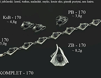 Numery komplet&oacute;w biżuterii 200-001 - producent biżuterii srebrnej Ab-AG