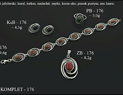 Numery komplet&oacute;w biżuterii 200-001 - producent biżuterii srebrnej Ab-AG