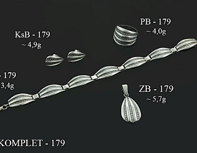 Numery komplet&oacute;w biżuterii 200-001 - producent biżuterii srebrnej Ab-AG