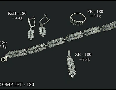 Numery komplet&oacute;w biżuterii 200-001 - producent biżuterii srebrnej Ab-AG