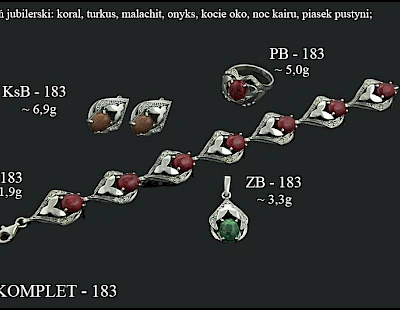 Numery komplet&oacute;w biżuterii 200-001 - producent biżuterii srebrnej Ab-AG