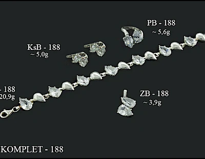 Numery komplet&oacute;w biżuterii 200-001 - producent biżuterii srebrnej Ab-AG
