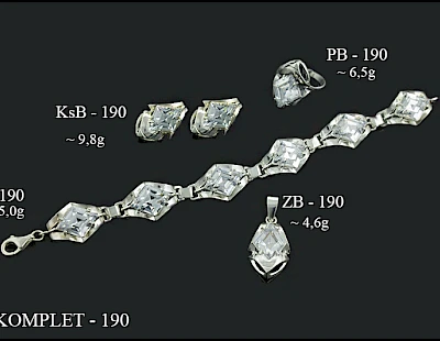 Numery komplet&oacute;w biżuterii 200-001 - producent biżuterii srebrnej Ab-AG