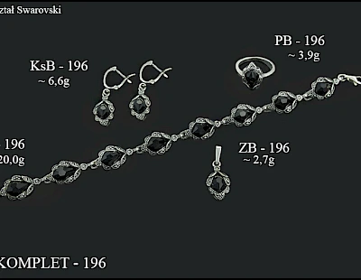 Numery komplet&oacute;w biżuterii 200-001 - producent biżuterii srebrnej Ab-AG