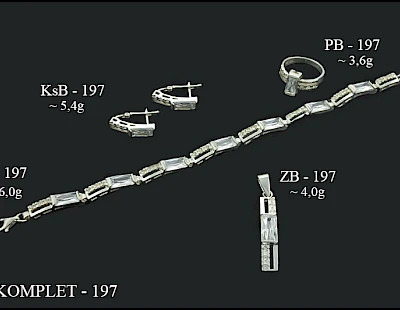 Numery komplet&oacute;w biżuterii 200-001 - producent biżuterii srebrnej Ab-AG