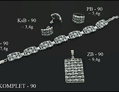 Numery komplet&oacute;w biżuterii 200-001 - producent biżuterii srebrnej Ab-AG