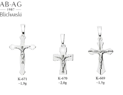 Krzyże - producent biżuterii srebrnej Ab-AG