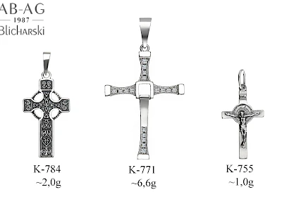 Krzyże - producent biżuterii srebrnej Ab-AG