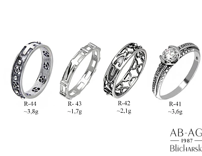 Obrączki r&oacute;żańcowe - producent biżuterii srebrnej Ab-AG