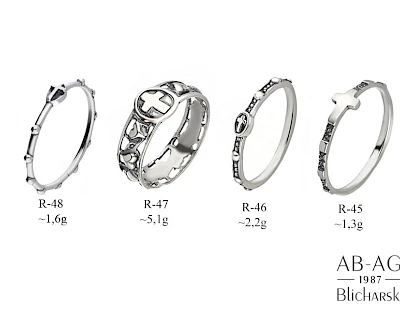 Obrączki r&oacute;żańcowe - producent biżuterii srebrnej Ab-AG