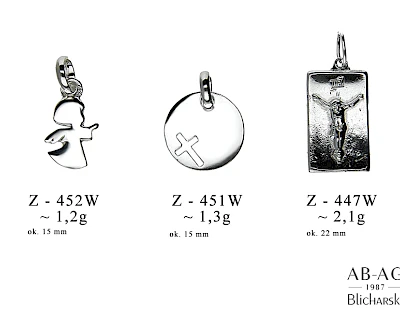 Zawieszki - producent biżuterii srebrnej Ab-AG