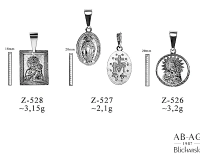 Zawieszki - producent biżuterii srebrnej Ab-AG