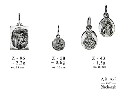 Medaliki - producent biżuterii srebrnej Ab-AG