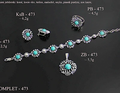 Komplety biżuterii z dodatkami - producent biżuterii srebrnej Ab-AG