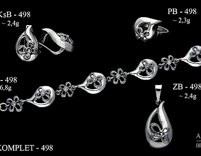 Komplety biżuterii z dodatkami - producent biżuterii srebrnej Ab-AG