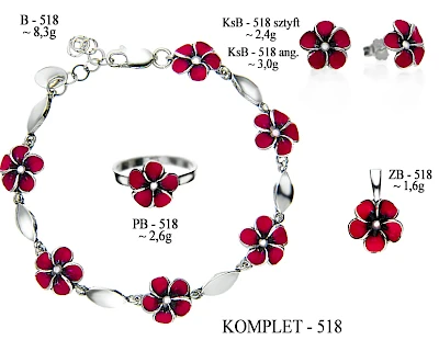 Komplety biżuterii z dodatkami - producent biżuterii srebrnej Ab-AG