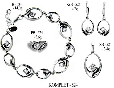 Komplety biżuterii z dodatkami - producent biżuterii srebrnej Ab-AG