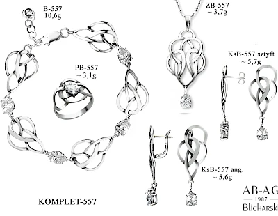 Komplety biżuterii z dodatkami - producent biżuterii srebrnej Ab-AG