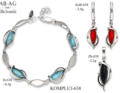 Komplety biżuterii z dodatkami - producent biżuterii srebrnej Ab-AG