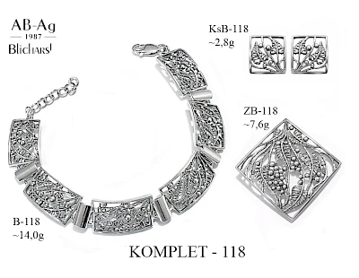 Komplety biżuterii bez dodatk&oacute;w - producent biżuterii srebrnej Ab-AG