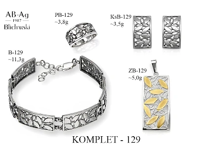 Komplety biżuterii bez dodatk&oacute;w - producent biżuterii srebrnej Ab-AG