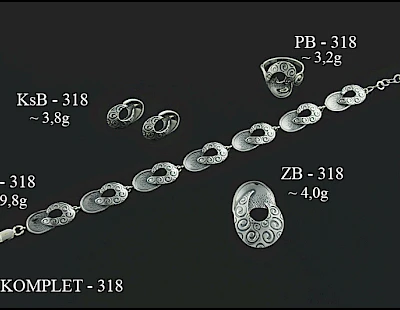 Komplety biżuterii bez dodatk&oacute;w - producent biżuterii srebrnej Ab-AG