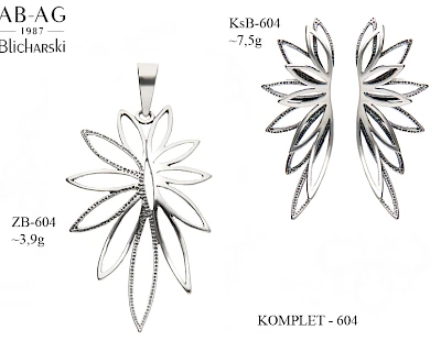 Komplety biżuterii bez dodatk&oacute;w - producent biżuterii srebrnej Ab-AG